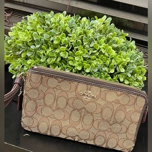 Coach Wristlet Brown Wallet